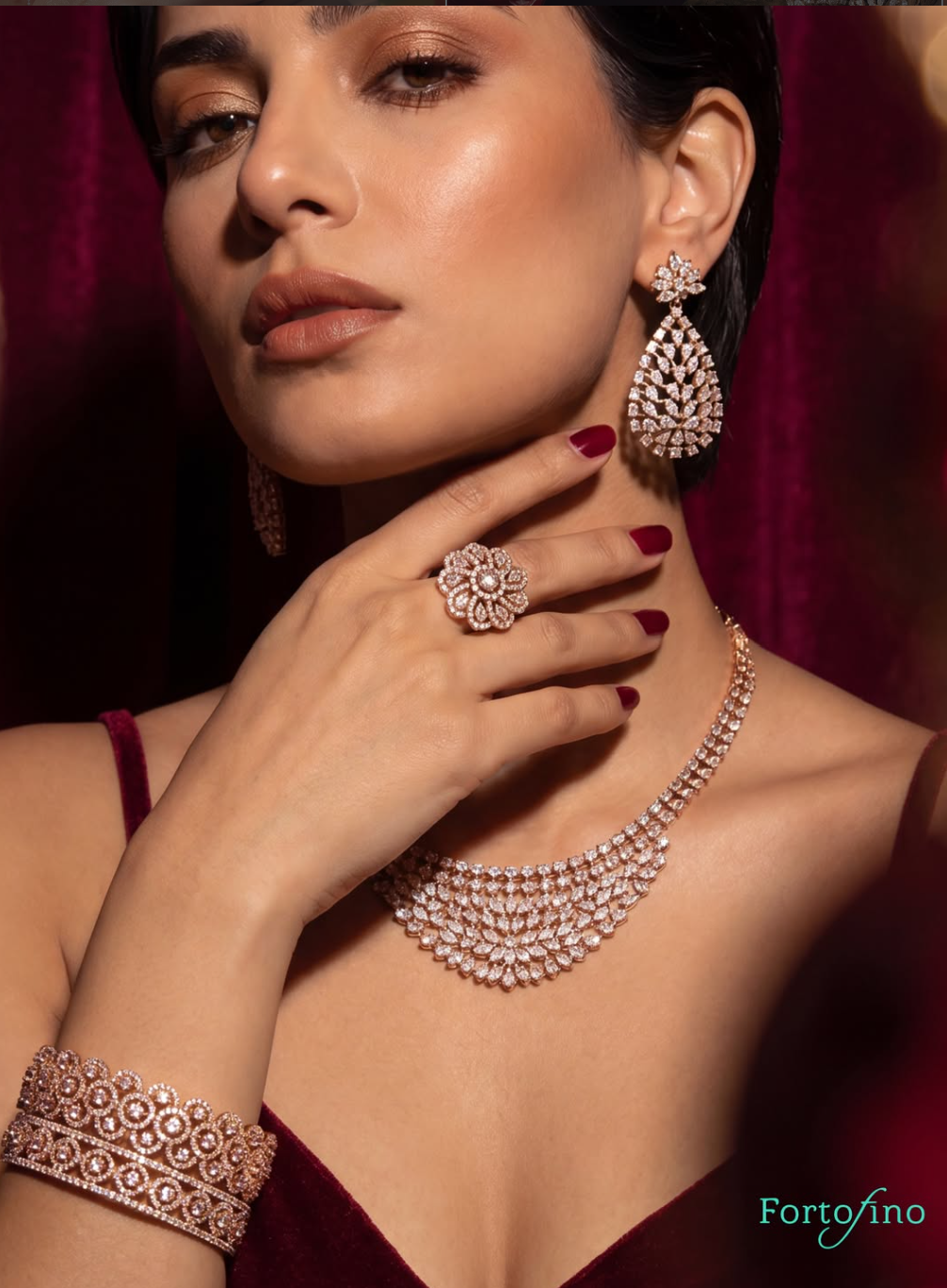 Fortofino bespoke natural diamond jewellery editorial